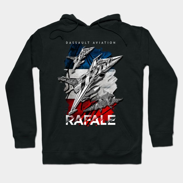 Dassault Rafale French Multirole Fighterjet Hoodie by aeroloversclothing